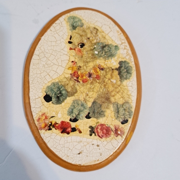 Vintage Meyercord Decal Crackle Plaster Anthropomorphic Kitch‎ Nursery - Picture 3 of 6